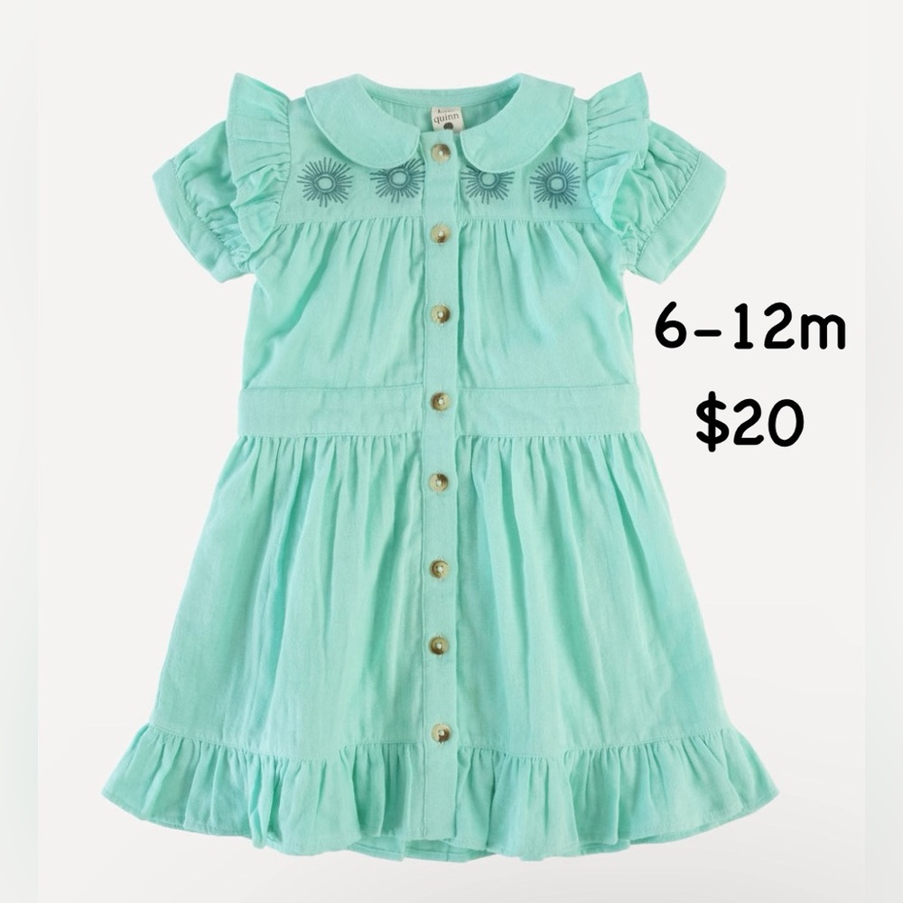 NWT Kate Quinn 6-12m Sun Embroidered
Organic Cotton Gauze Dress